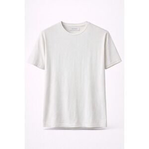 Italic Mens White Bamboo T Shirt Size M Soft Stretch Crewneck Tee